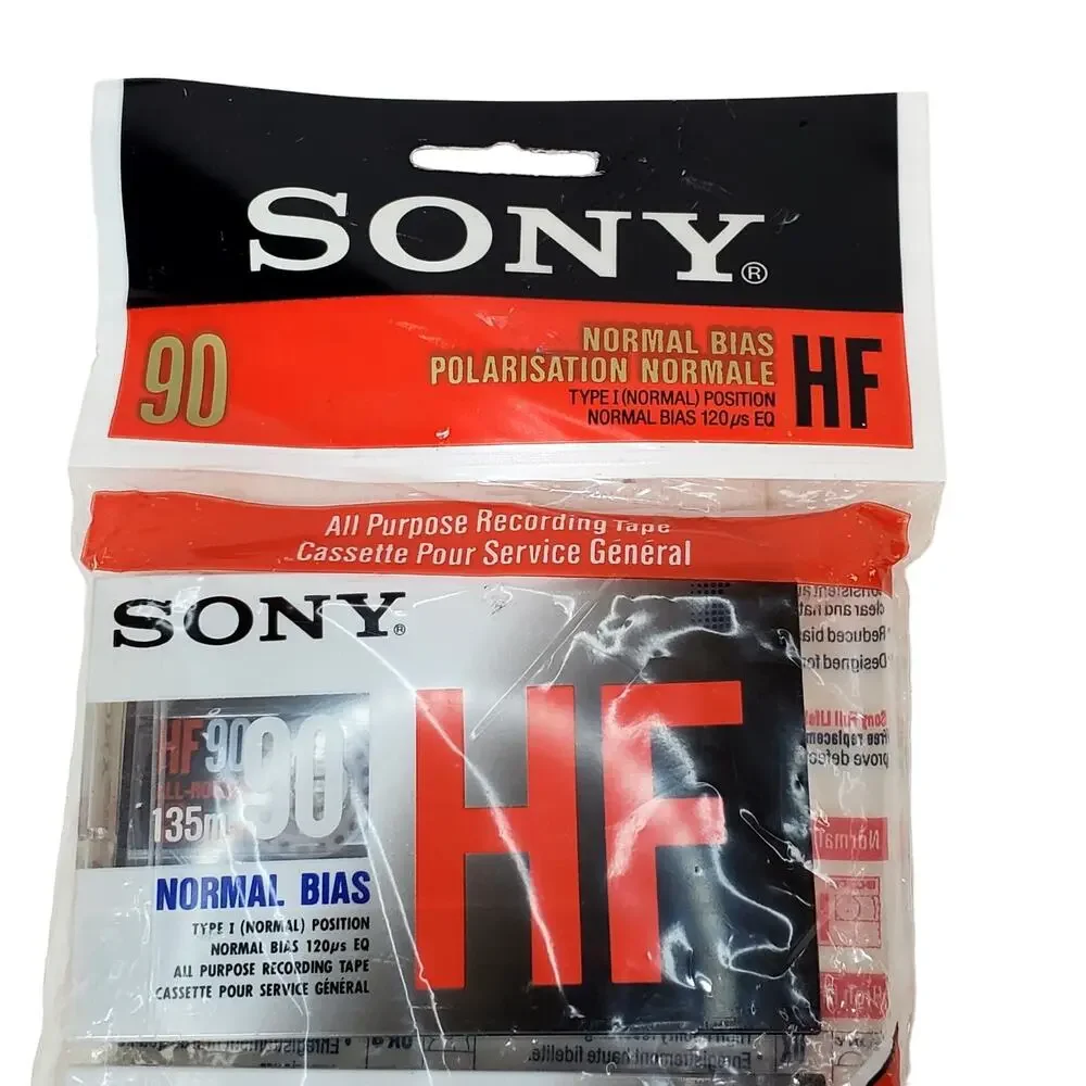 SONY HF 90 Minute Type I Normal Bias Pack Of 2 Brand New Blank Cassette Tapes